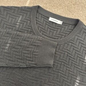 J. Lindeberg Black Geometric Merino Wool Sweater Men's Size XL EUC